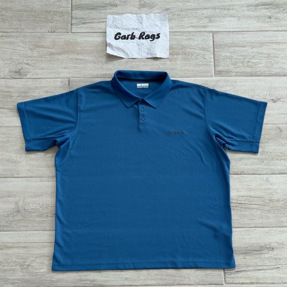 Columbia Golf Polo - Men's Size XXL Blue Netted Pullover Shirt Men's Activewear